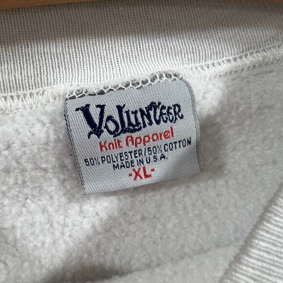 Vintage Patriotic Eagle Support Our Troops White Sweatshirt Size XL - Picture 4 of 6